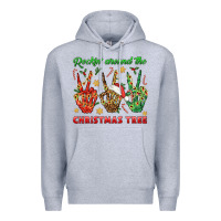 Heather Grey Rockin' Around The Christmas Tree Premium Hoodie - BundleAndBundleShop