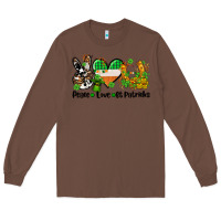 Chestnut peace love st patricks Long Sleeve Tee - AdoDesignShop