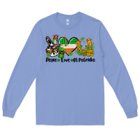 Colony Blue peace love st patricks Long Sleeve Tee - AdoDesignShop