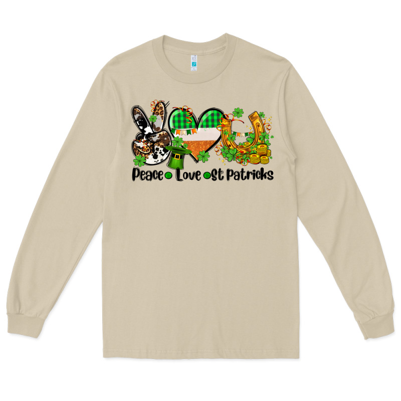 Peace Love St Patricks Long Sleeve Tee by AdoDesignShop | Teevron
