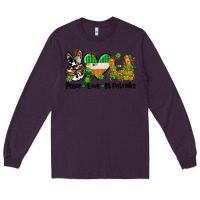 Plum peace love st patricks Long Sleeve Tee - AdoDesignShop