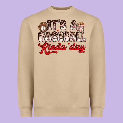 It S A Baseball Kinda Day Heavyweight Sweatshirt Designed By Zillion Design Studio