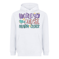 White world's cutest alarm clock Heavyweight Hoodie - MaliasSmallBusiness