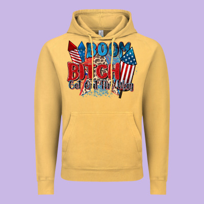 Boom Bitch Get Out The Way Vintage Hoodie Designed By Zillion Design Studio