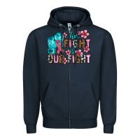 Navy her fighting is our fight Zipper Hoodie - AdoDesignShop