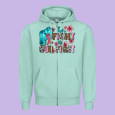 Her Fighting Is Our Fight Zipper Hoodie Designed By Adodesignshop