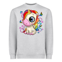 Heather Grey unicorn Heavyweight Sweatshirt - Zillion Design Studio