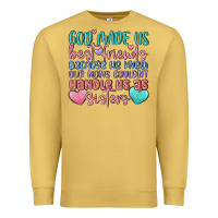 Antique Gold god made us best friend Premium Sweatshirt - MaliasSmallBusiness