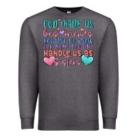 Charcoal Heather god made us best friend Premium Sweatshirt - MaliasSmallBusiness