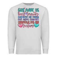 Dove Grey god made us best friend Premium Sweatshirt - MaliasSmallBusiness