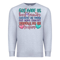 Heather Grey god made us best friend Premium Sweatshirt - MaliasSmallBusiness