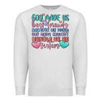 Oatmeal Heather god made us best friend Premium Sweatshirt - MaliasSmallBusiness