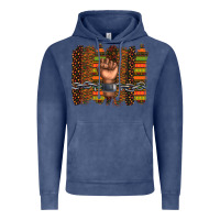 Vintage Denim black history brushstroke Vintage Hoodie - texasbilliewilder