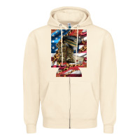 Sandshell usa flag and leopard with boots 12 oz regular can cooler Zipper Hoodie - Artiststas