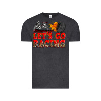 Vintage Black let's go racing Vintage Tee - Zillion Design Studio