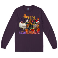 Plum Happy Hallothanksmas Chick Long Sleeve Tee - BundleAndBundleShop