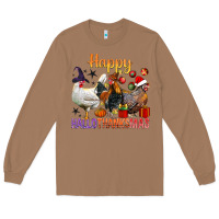 Toasted Coconut Happy Hallothanksmas Chick Long Sleeve Tee - BundleAndBundleShop