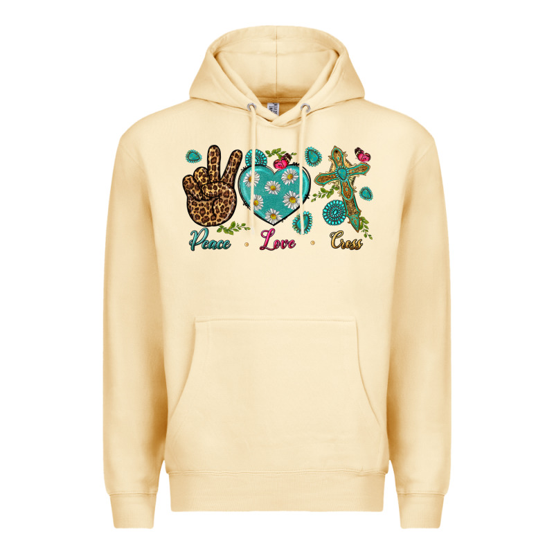 Peace Love Cross Premium Hoodie by BundleAndBundleShop | Teevron