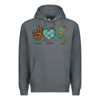 Rock Peace Love Cross Premium Hoodie - BundleAndBundleShop