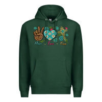 Sports Green Peace Love Cross Premium Hoodie - BundleAndBundleShop