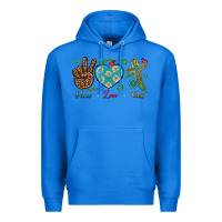 True Royal Peace Love Cross Premium Hoodie - BundleAndBundleShop