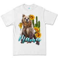 White mama bear with sunflowers and cactus Premium Tee - Artiststas