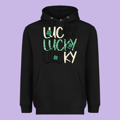 Lucky Heavyweight Hoodie Designed By Maliassmallbusiness