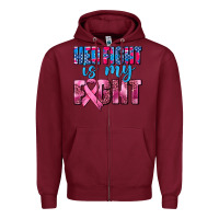 Burgundy her fight is my fight Zipper Hoodie - AdoDesignShop