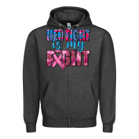 Charcoal Heather her fight is my fight Zipper Hoodie - AdoDesignShop