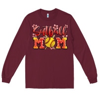 Burgundy softball mom Long Sleeve Tee - JahusDesignShop