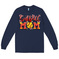 Navy softball mom Long Sleeve Tee - JahusDesignShop