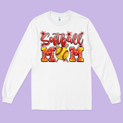 Softball Mom Long Sleeve Tee Designed By Jahusdesignshop