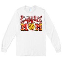 White softball mom Long Sleeve Tee - JahusDesignShop
