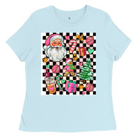 Baby Blue pink christmas elementary Ladies Tee - AdoDesignShop