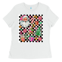 White pink christmas elementary Ladies Tee - AdoDesignShop