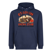 Navy stadium social club football Heavyweight Hoodie - MaliasSmallBusiness
