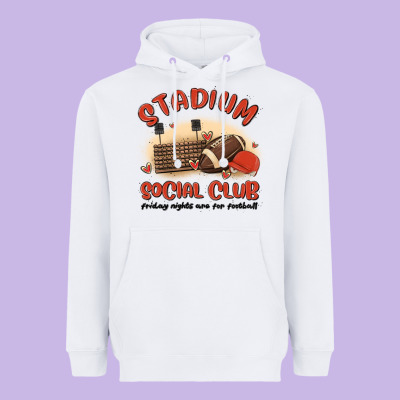 Stadium Social Club Football Heavyweight Hoodie Designed By Maliassmallbusiness