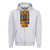 Heather Grey proud veteran 12 oz slim can cooler Zipper Hoodie - Artiststas