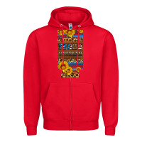 Red proud veteran 12 oz slim can cooler Zipper Hoodie - Artiststas