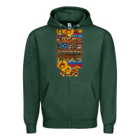 Sports Green proud veteran 12 oz slim can cooler Zipper Hoodie - Artiststas