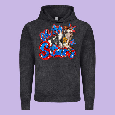 Oh My Stars Pig Vintage Hoodie Designed By Zillion Design Studio