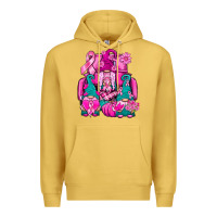 Antique Gold Breast Cancer Gnomies Truck Premium Hoodie - BundleAndBundleShop