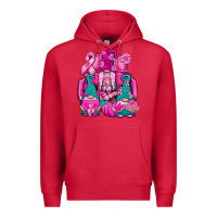 Cardinal Breast Cancer Gnomies Truck Premium Hoodie - BundleAndBundleShop