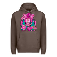 Coffee Breast Cancer Gnomies Truck Premium Hoodie - BundleAndBundleShop