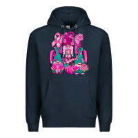 Navy Breast Cancer Gnomies Truck Premium Hoodie - BundleAndBundleShop