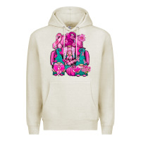 Oatmeal Heather Breast Cancer Gnomies Truck Premium Hoodie - BundleAndBundleShop
