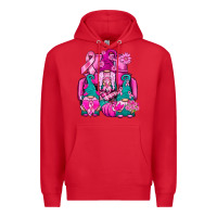 Red Breast Cancer Gnomies Truck Premium Hoodie - BundleAndBundleShop