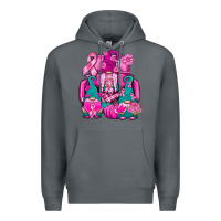Rock Breast Cancer Gnomies Truck Premium Hoodie - BundleAndBundleShop