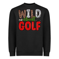 Black wild about golf Heavyweight Sweatshirt - Zillion Design Studio