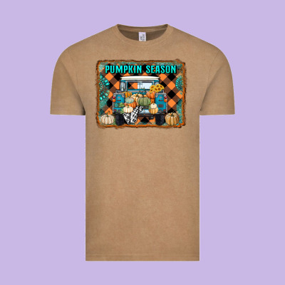 Pumpkin Season Truck Vintage Tee Designed By Ranaportraitstore